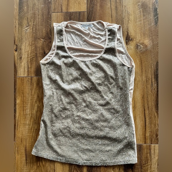 Beige Sleeveless Top tramontana size large - Picture 1 of 3